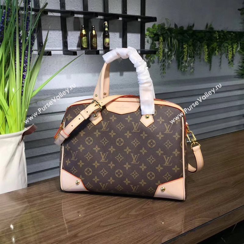 M40325 LV Louis Vuitton Monogram Retiro Bag Tote Handbag Brown 6672