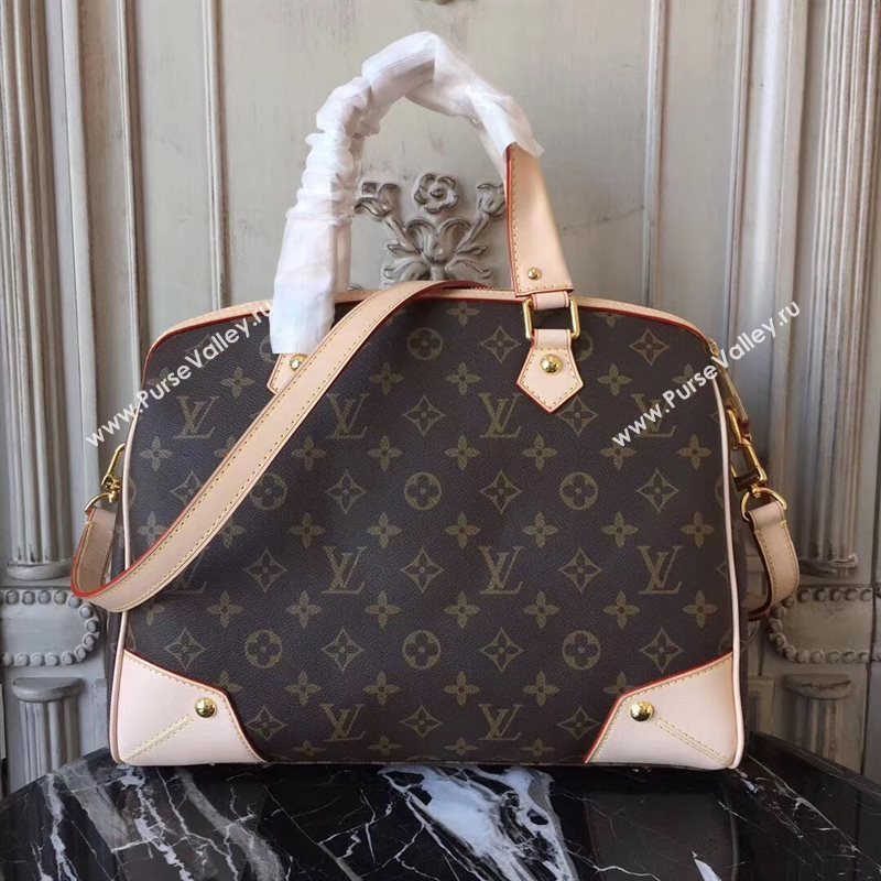 M40325 LV Louis Vuitton Monogram Retiro Bag Tote Handbag Brown 6672