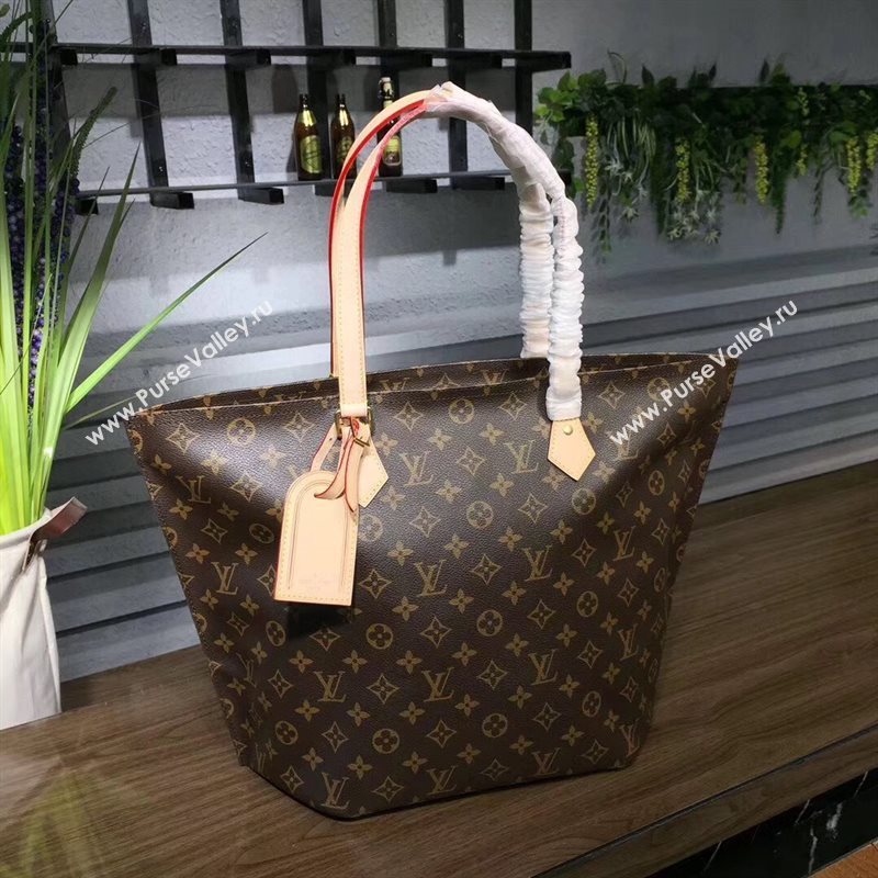 M47028 LV Louis Vuitton All-in Travelling Bag Monogram Tote Handbag Brown 6675