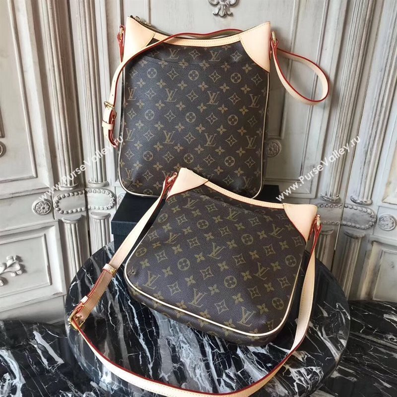 M56390 LV Louis Vuitton Monogram Odeon PM Bag Tote Handbag Brown 6676