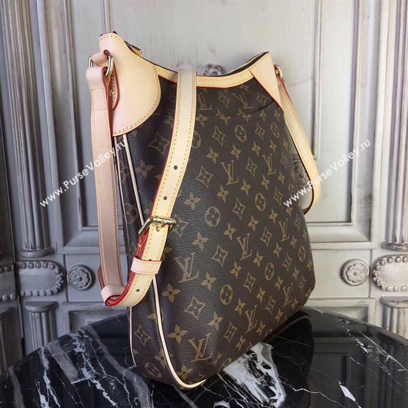 M56389 LV Louis Vuitton Monogram Odeon MM Bag Tote Handbag Brown 6677