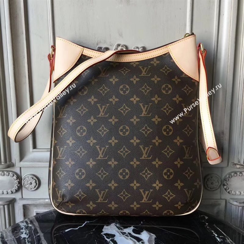 M56389 LV Louis Vuitton Monogram Odeon MM Bag Tote Handbag Brown 6677