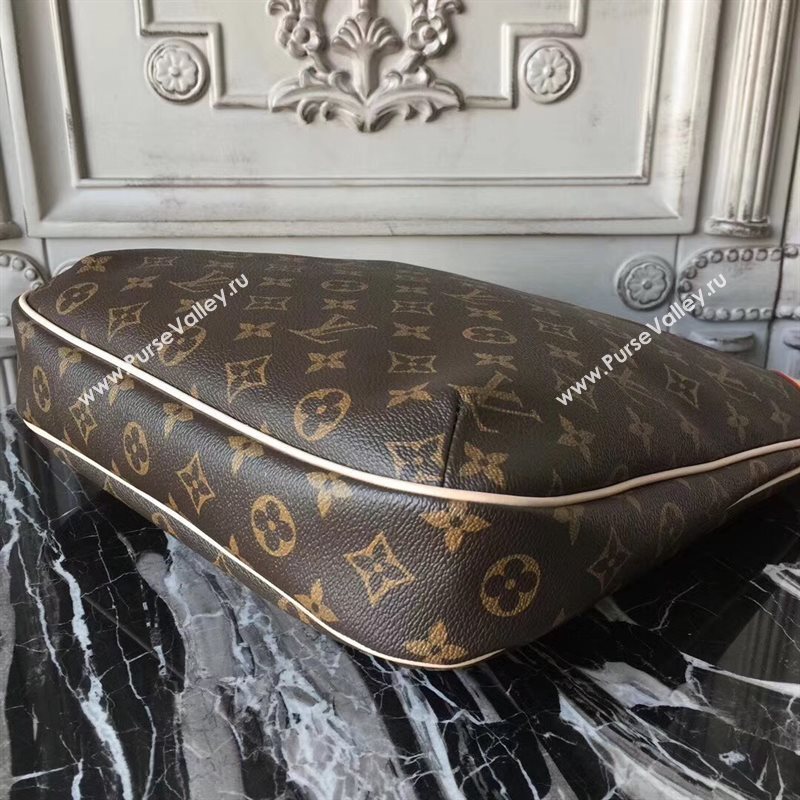 M56389 LV Louis Vuitton Monogram Odeon MM Bag Tote Handbag Brown 6677