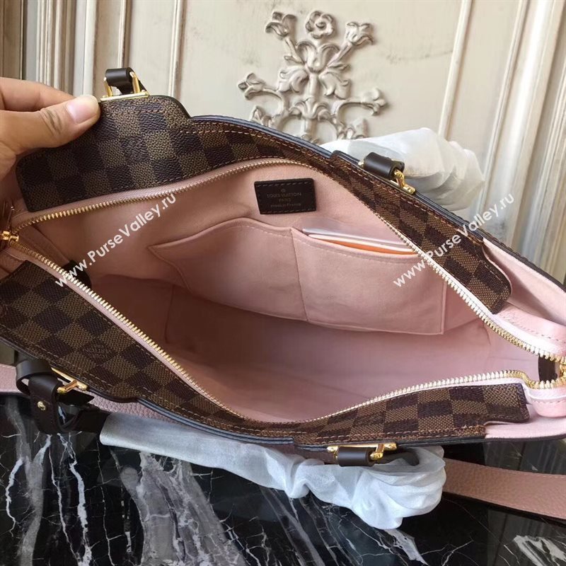 N44041 LV Louis Vuitton Monogram Jersey Bag Zipper Tote Leather Handbag Pink 6678