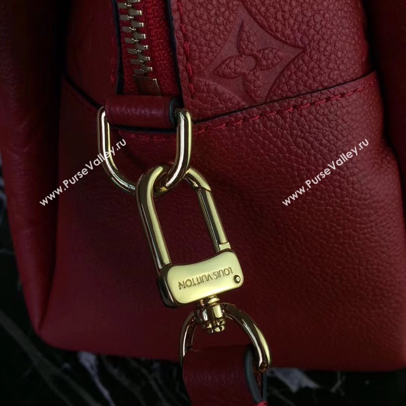 M43720 LV Louis Vuitton Monogram PONTHIEU PM Bag Zipper Real Leather Handbag Red 6681