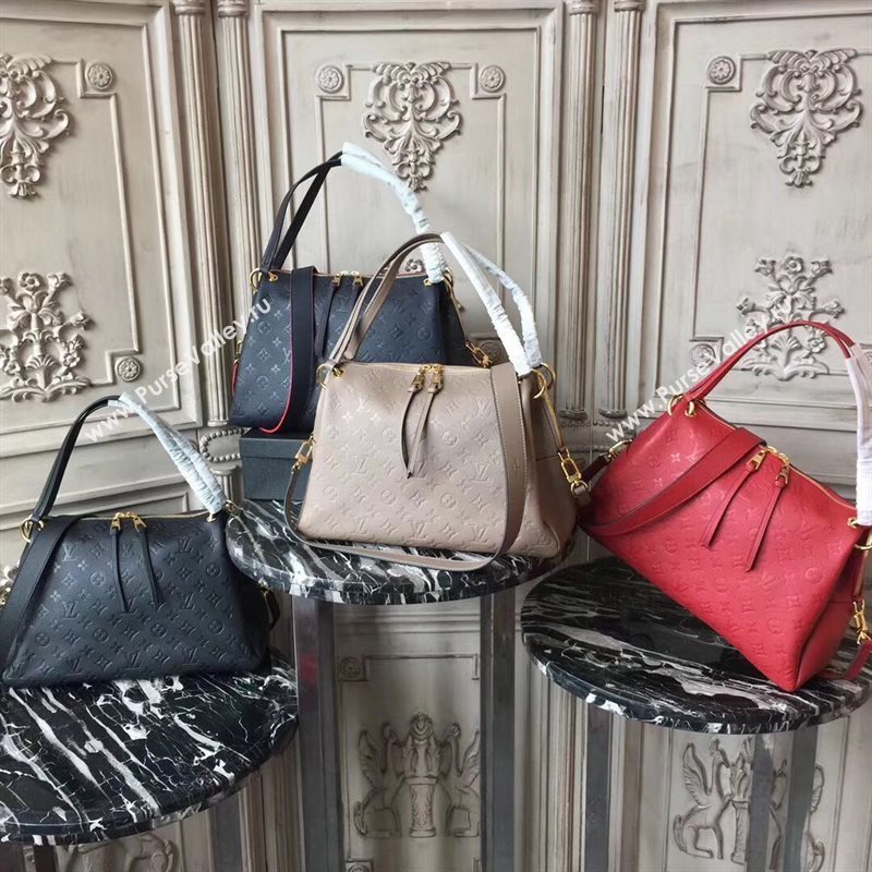 M43743 LV Louis Vuitton Monogram PONTHIEU PM Bag Zipper Real Leather Handbag Apricot 6683