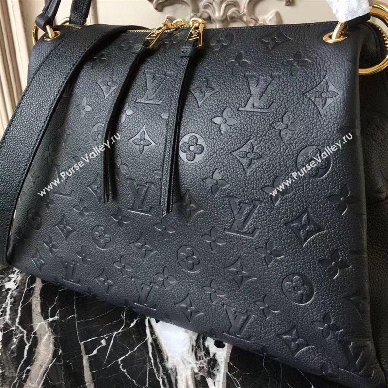 M43719 LV Louis Vuitton Monogram PONTHIEU PM Bag Zipper Real Leather Handbag Black 6684