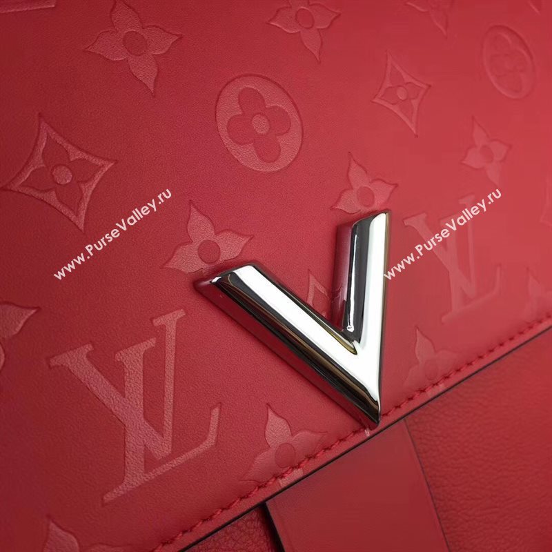 M42905 LV Louis Vuitton Very One Handle Bag Monogram Real Leather Handbag Red 6685