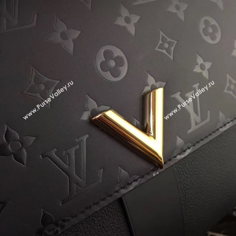 M51989 LV Louis Vuitton Very One Handle Bag Monogram Real Leather Handbag Black 6687