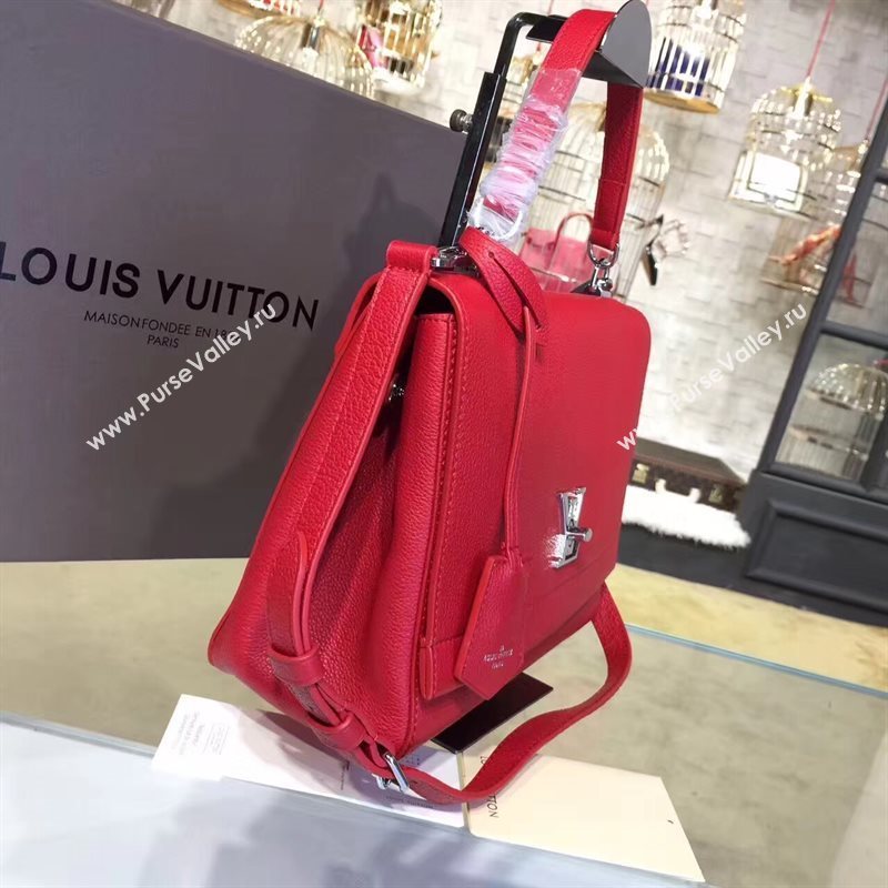 M50250 LV Louis Vuitton Lockme II Bag Veau Twist Real Leather Handbag Red 6688