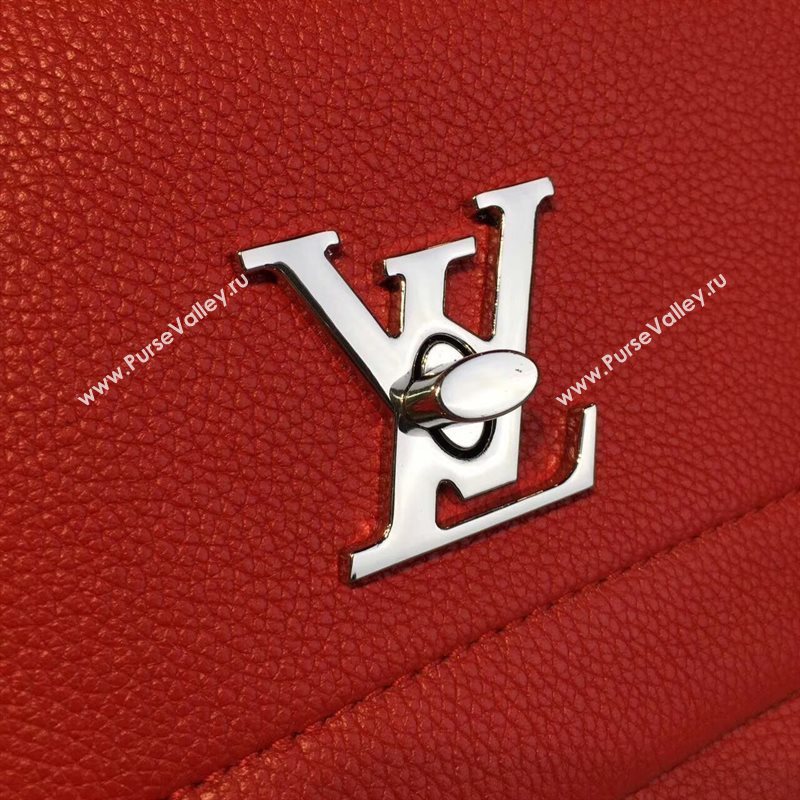 M50250 LV Louis Vuitton Lockme II Bag Veau Twist Real Leather Handbag Red 6688