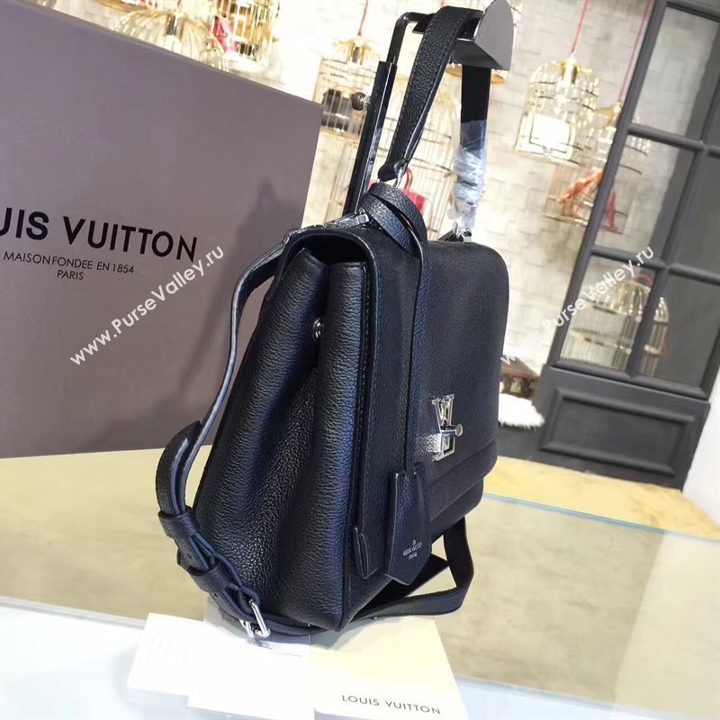 M50250 LV Louis Vuitton Lockme II Bag Veau Twist Real Leather Handbag Black 6689