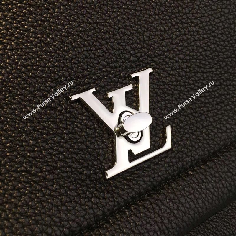 M50250 LV Louis Vuitton Lockme II Bag Veau Twist Real Leather Handbag Black 6689