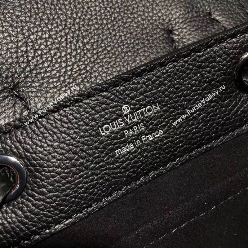 M54848 LV Louis Vuitton Lockme Mini Backpack Bag Real Leather Handbag Black Flower 6691