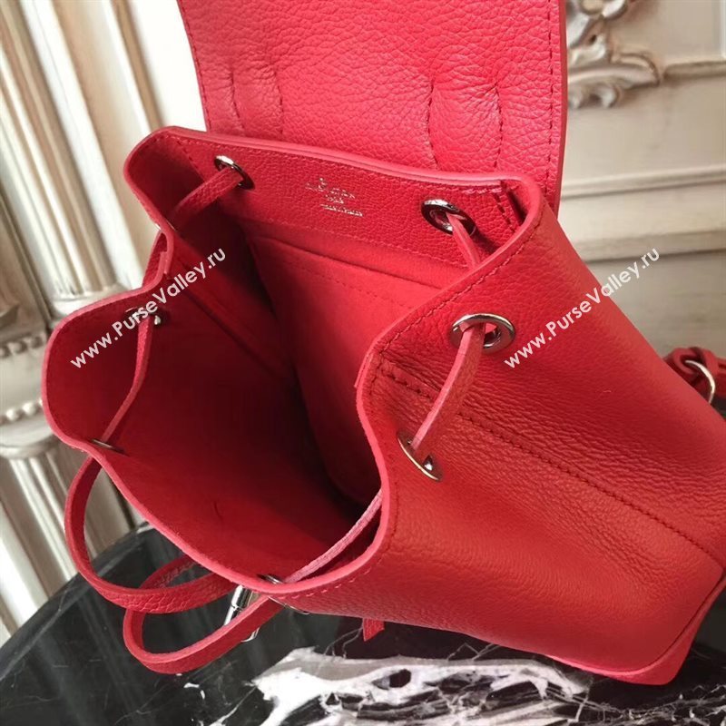M54573 LV Louis Vuitton Lockme Mini Backpack Bag Real Leather Handbag Red 6692