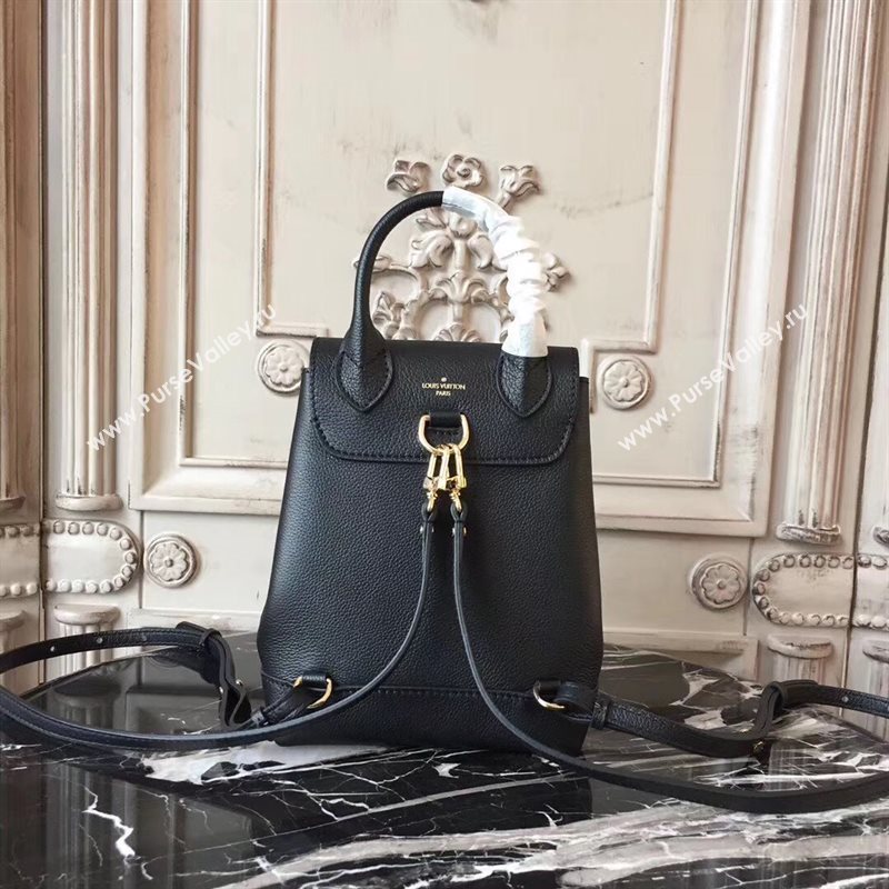 M54573 LV Louis Vuitton Lockme Mini Backpack Bag Real Leather Handbag Black 6693