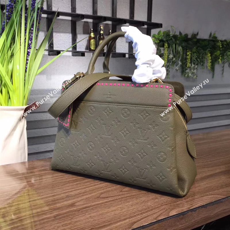 M43250 LV Louis Vuitton Monogram Vosges Bag Real Leather Handbag Green 6694