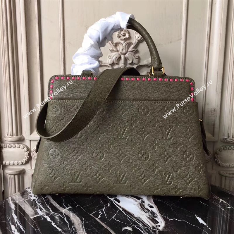 M43250 LV Louis Vuitton Monogram Vosges Bag Real Leather Handbag Green 6694