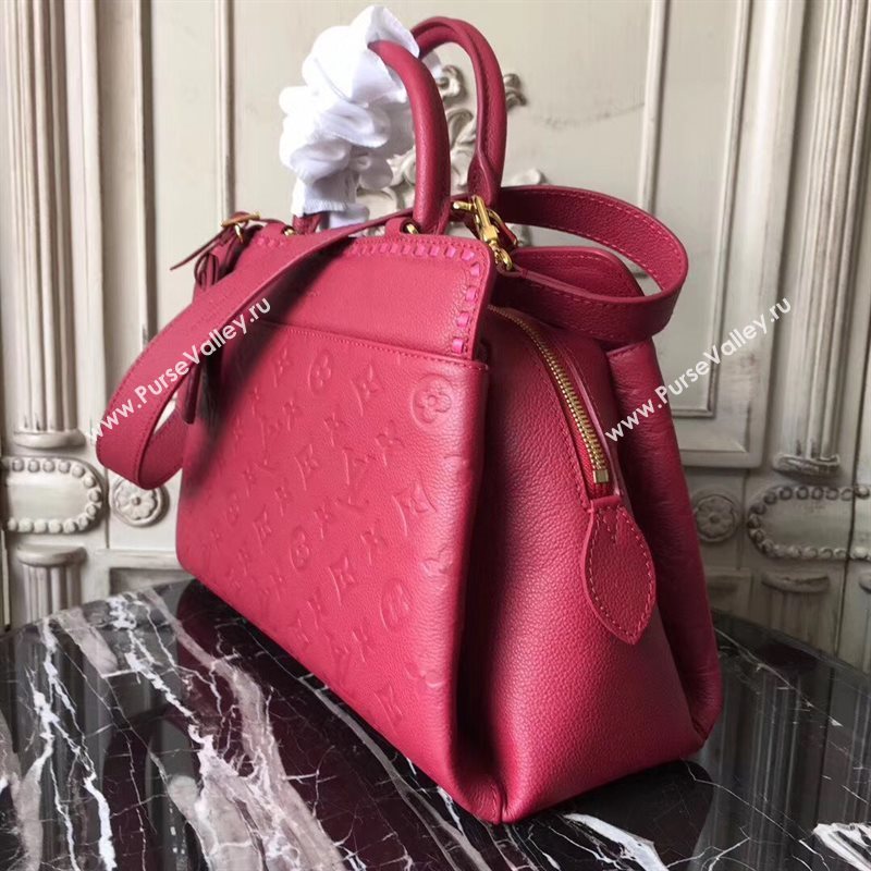 M43249 LV Louis Vuitton Monogram Vosges Medium Bag Real Leather Handbag Maroon 6696