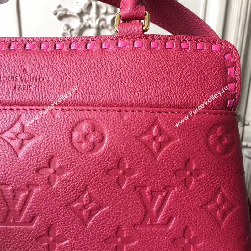 M43249 LV Louis Vuitton Monogram Vosges Medium Bag Real Leather Handbag Maroon 6696