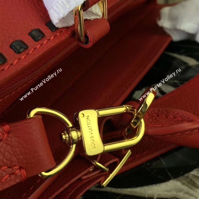 M41492 LV Louis Vuitton Monogram Vosges Medium Bag Real Leather Handbag Red 6698
