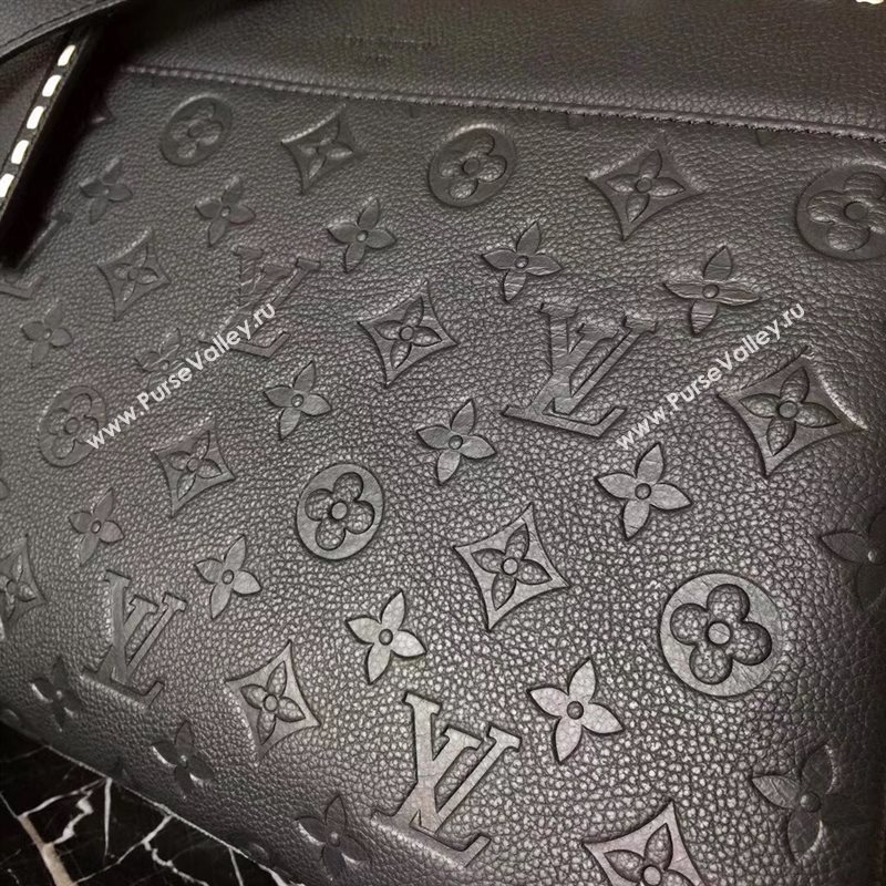 M41491 LV Louis Vuitton Monogram Vosges Medium Bag Real Leather Handbag Black 6699