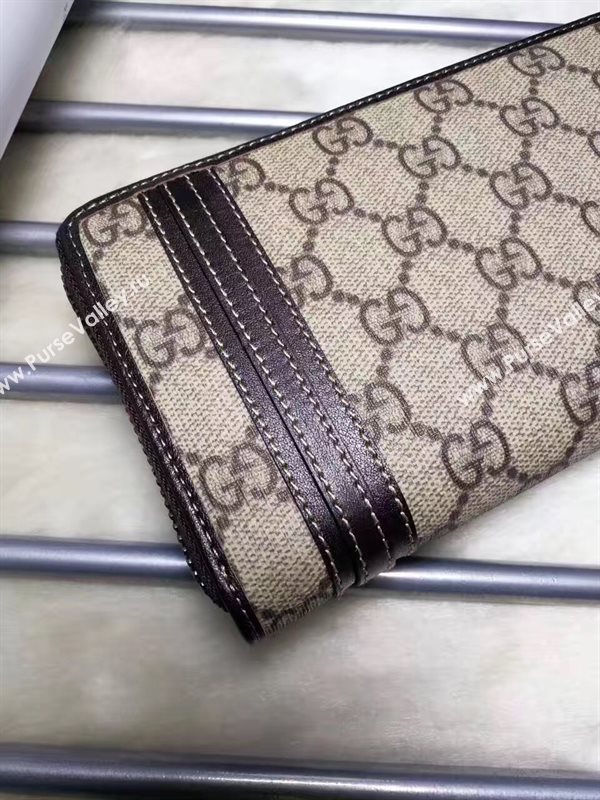 Gucci GG gray wallet zipper bag 6601
