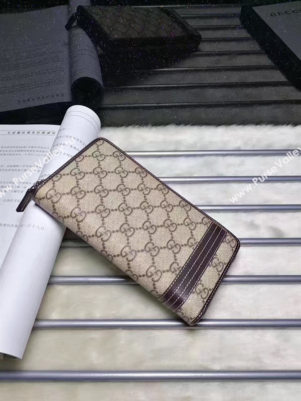 Gucci GG gray wallet zipper bag 6601