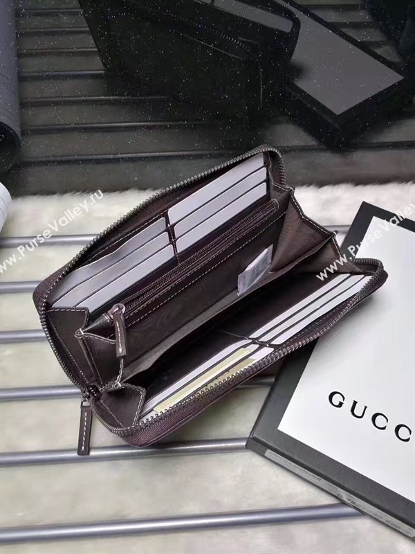 Gucci GG gray wallet zipper bag 6601