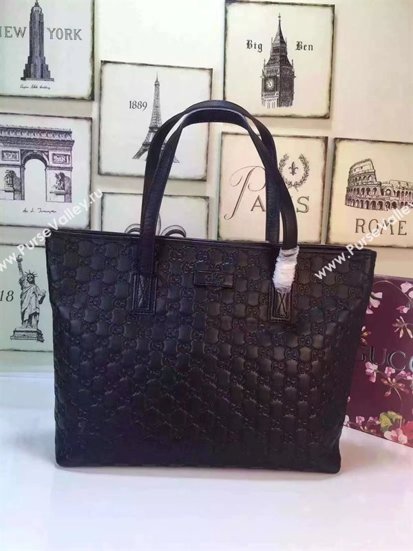 Gucci black GG tote large bag 6604