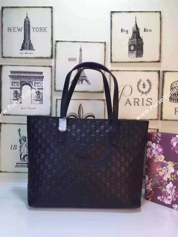 Gucci black GG tote large bag 6604