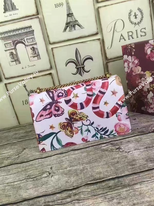 Gucci medium padlock 28cm shoulder flower cream bag 6606