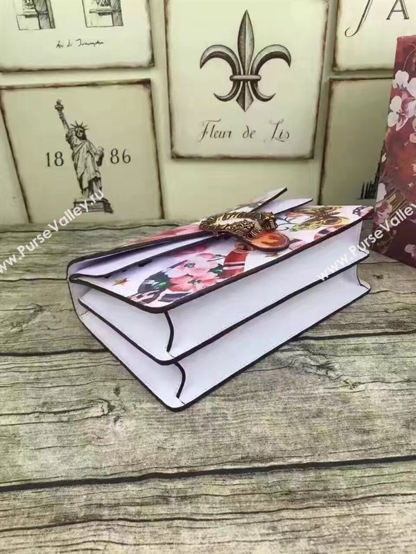 Gucci medium padlock 28cm shoulder flower cream bag 6606