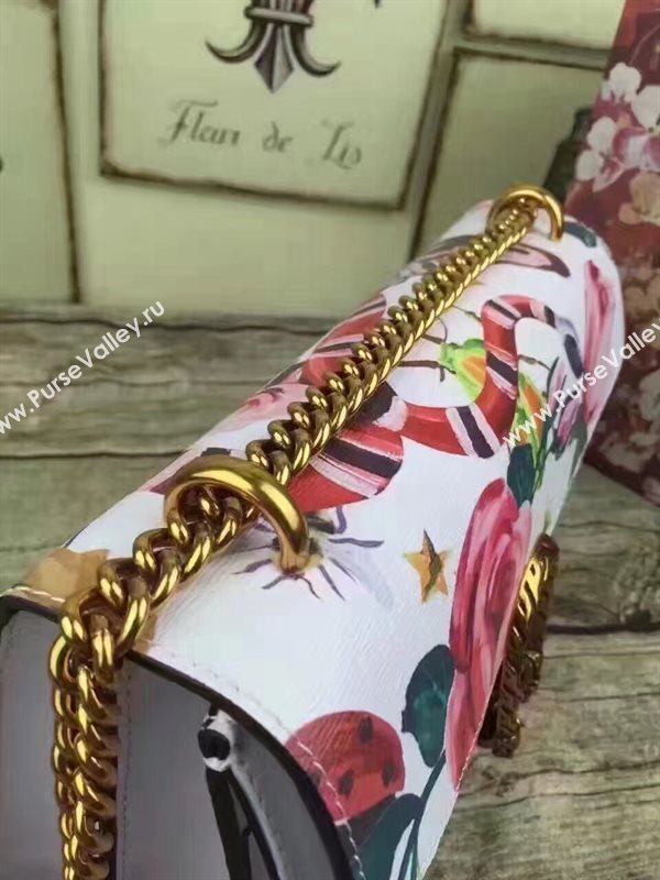 Gucci medium padlock 28cm shoulder flower cream bag 6606
