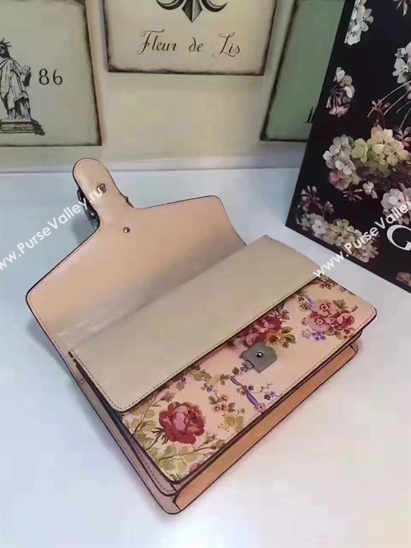 Gucci medium padlock 28cm shoulder flower pink bag 6607