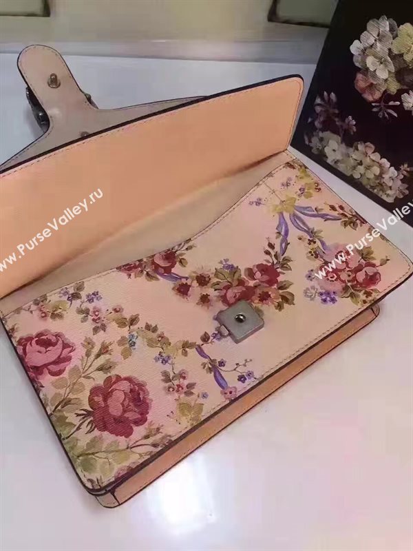 Gucci medium padlock 28cm shoulder flower pink bag 6607