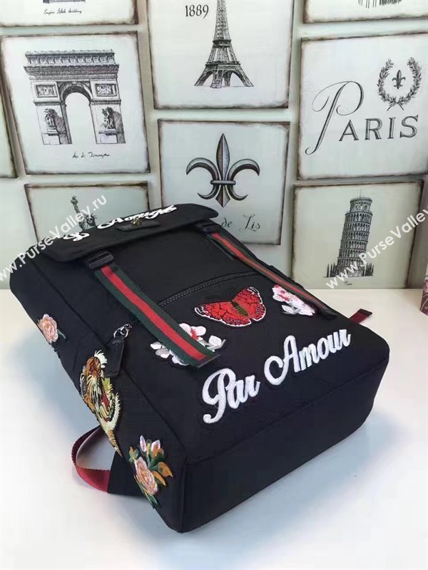 Gucci new black backpack bag 6608