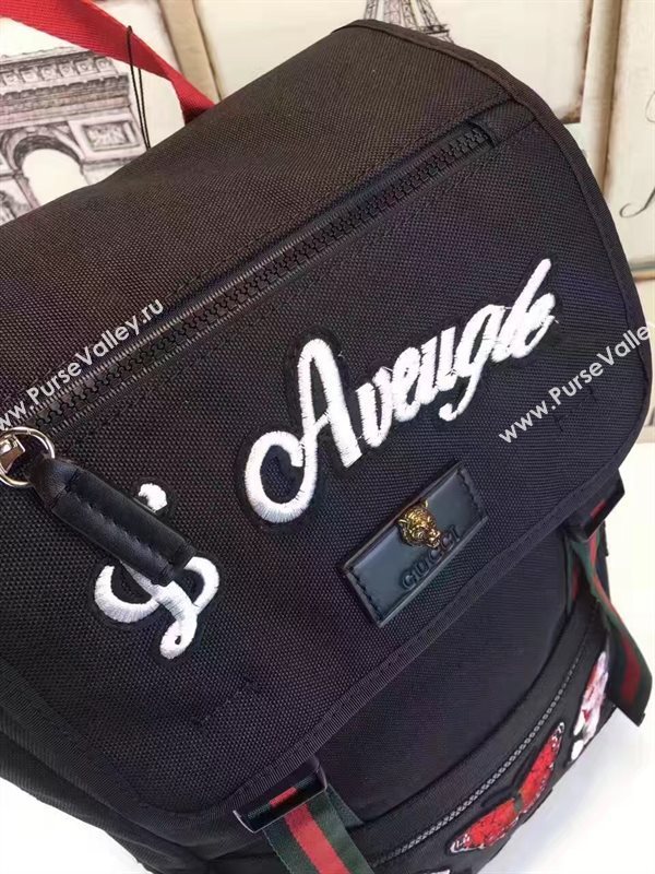 Gucci new black backpack bag 6608