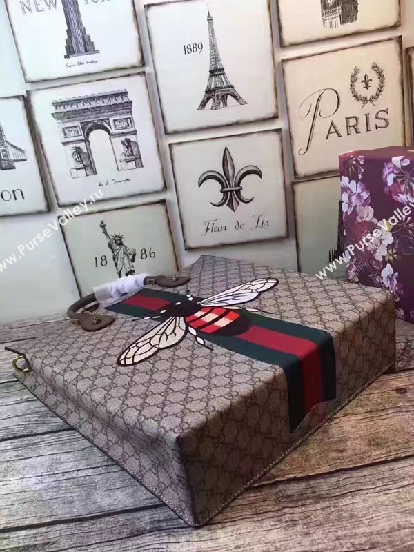 Gucci fashion show tote gray red with bag 6609