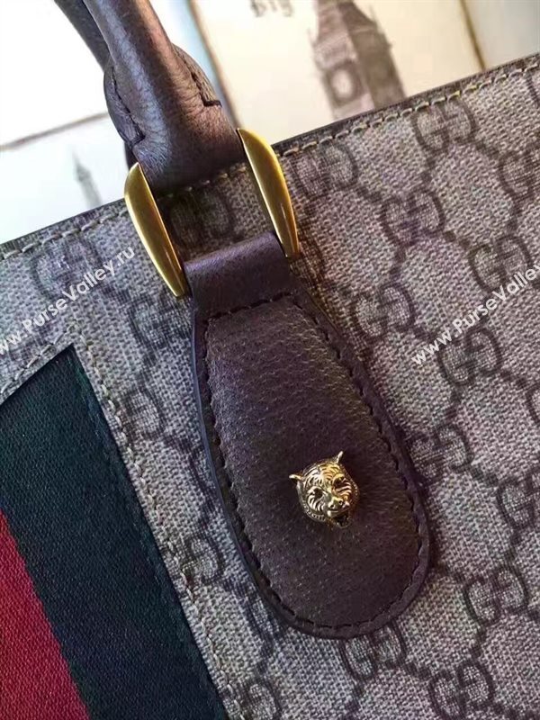 Gucci fashion show tote gray red with bag 6609