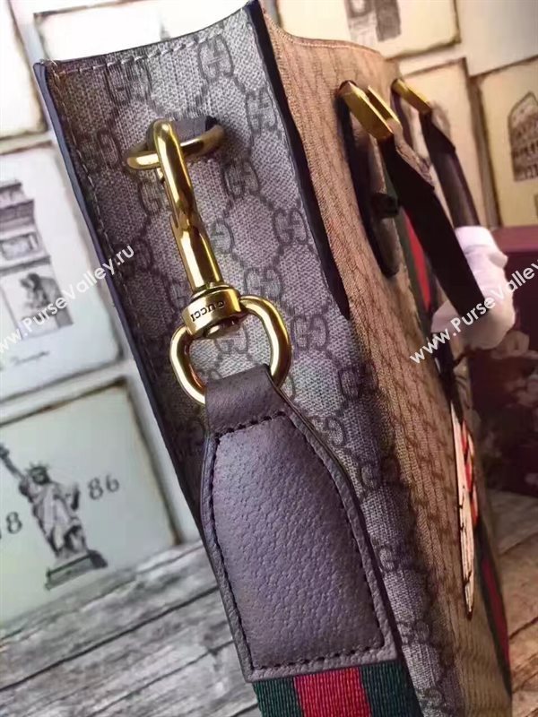 Gucci fashion show tote gray red with bag 6609