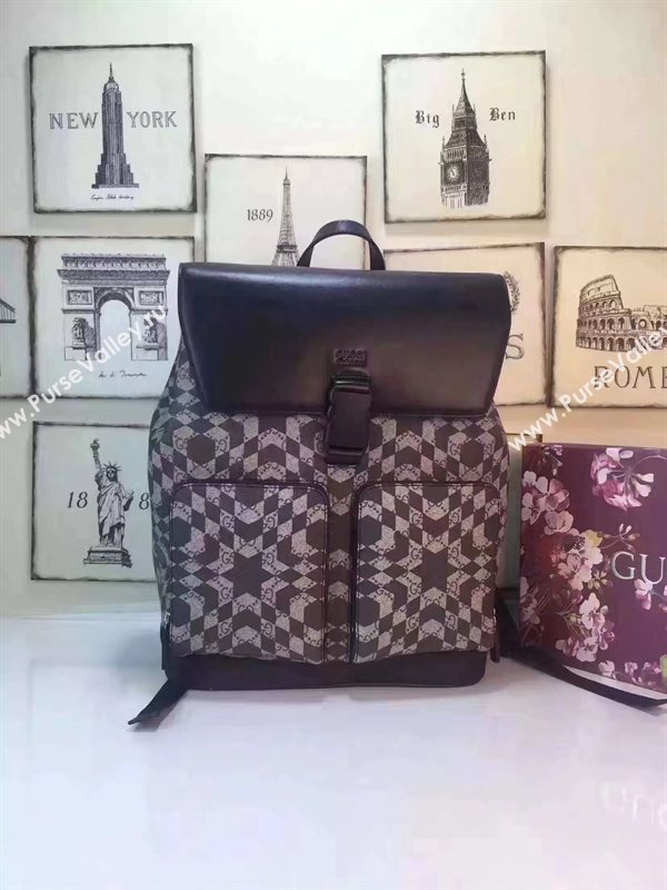 Gucci new backpack gray with flap black bag 6610