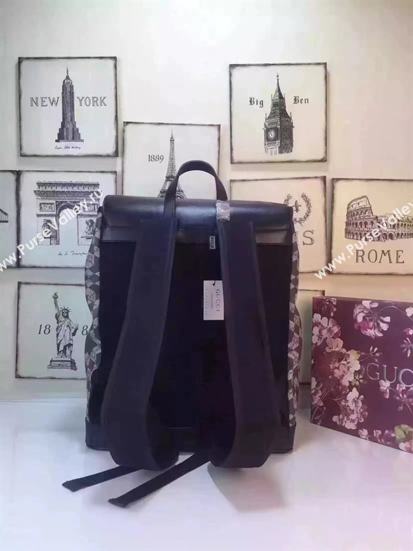 Gucci new backpack gray with flap black bag 6610