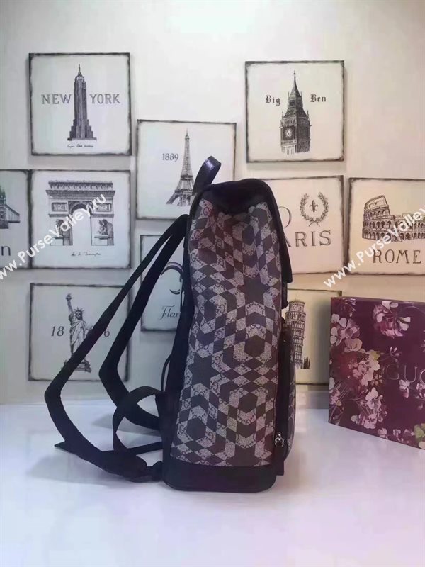 Gucci new backpack gray with flap black bag 6610