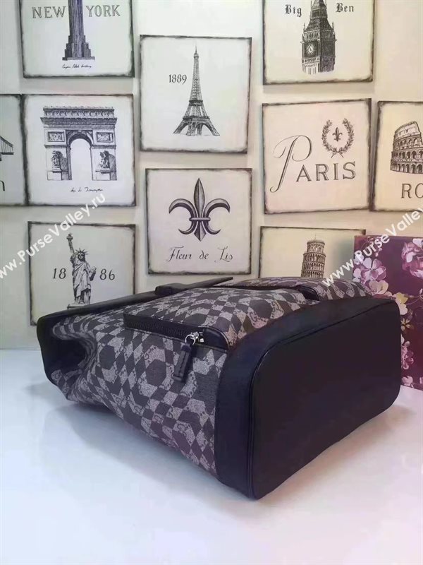 Gucci new backpack gray with flap black bag 6610