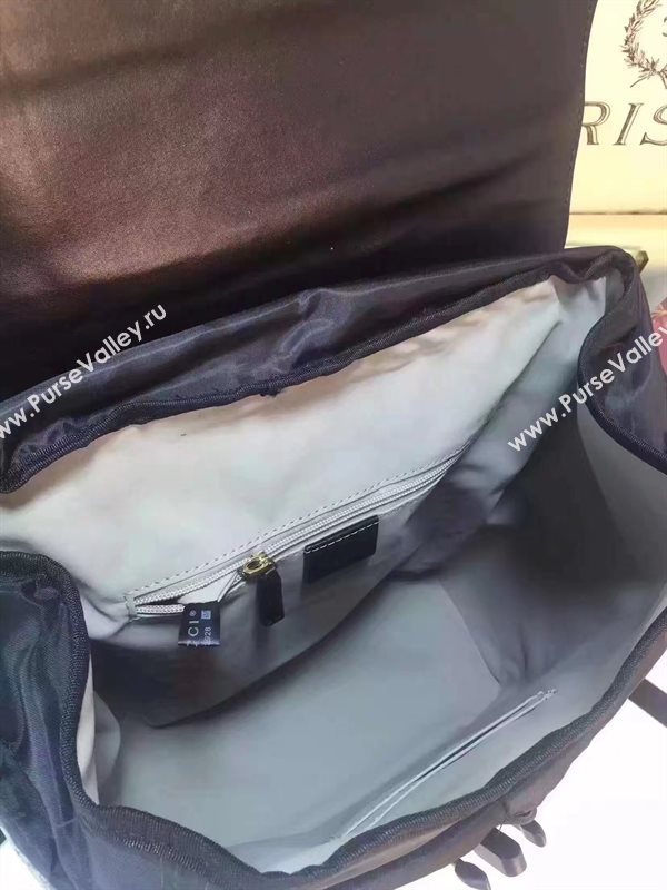 Gucci new backpack gray with flap black bag 6610