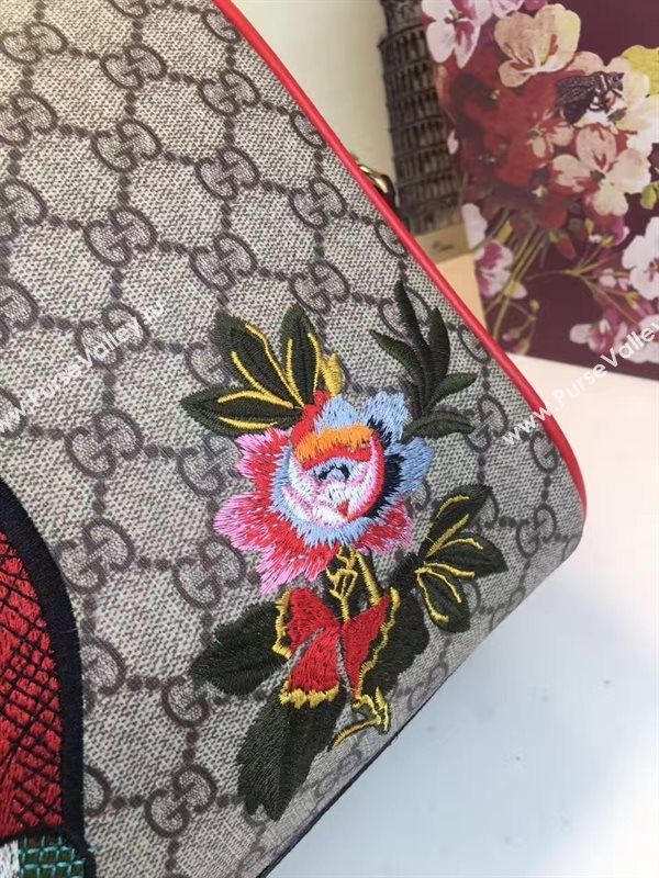 Gucci medium boston gray red with bag 6614