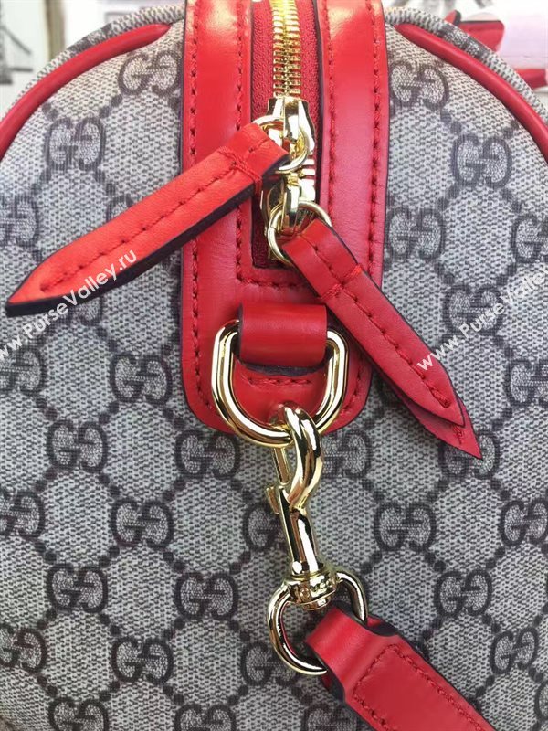 Gucci medium boston gray red with bag 6614