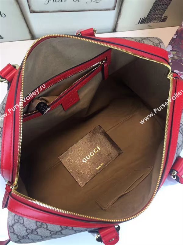 Gucci medium boston gray red with bag 6614