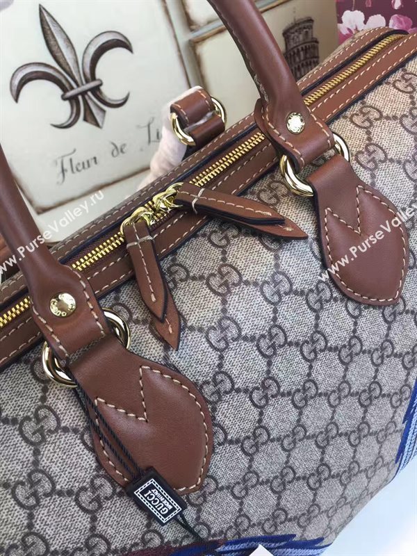 Gucci medium boston gray tan with bag 6615